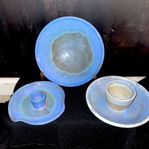 3pc SHEARWATER pottery set
